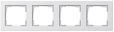 Gira 021422 System 55 Rahmen E2 Reinweiß seidenmatt 4-fach