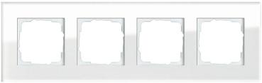 Gira 021412 System 55 Rahmen 4-fach Esprit Glas Weiß