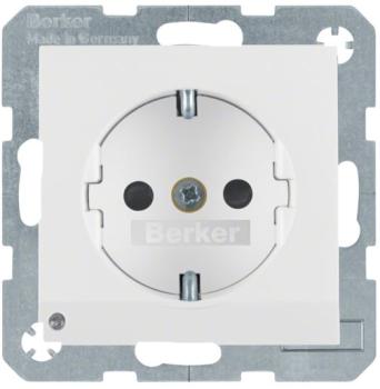 Berker 41091909 Steckdose SCHUKO mit LED-Orientierungslicht S.1/B.3/B.7 polarweiß, matt