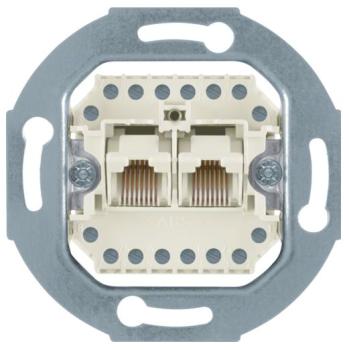 Berker 4539 UAE-Steckdose 8/8-polig Modul-Einsätze weiß