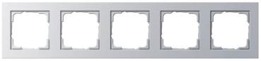 Gira 021525 System 55 Rahmen E2 Farbe Aluminium lackiert 5-fach