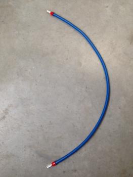 50cm Verdrahtungsbrücke H07V-K 10mm² mit Aderendhülse beidseitig, Farbe: Hellblau