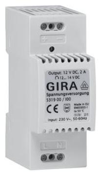 Gira 531900 Zubehör Spannungsversorgung DC 12V 2 A REG