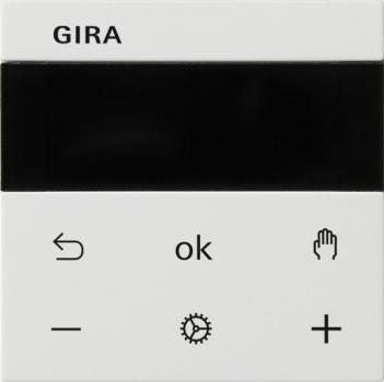 Gira 539303 System 55 Raumtemperaturregler S3000 RTR Display, Reinweiß glänzend