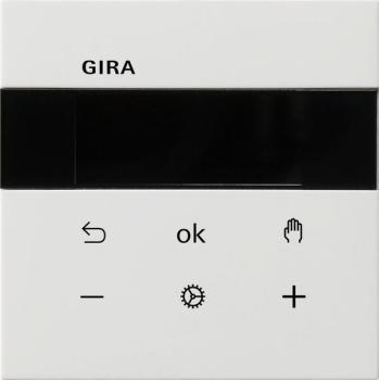 Gira 5393112 Raumtemperaturregler S3000 RTR Display, Flächenschalter Reinweiß glänzend