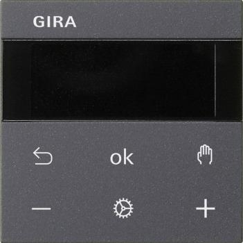 Gira 539328 System 55 Raumtemperaturregler S3000 RTR Display, anthrazit