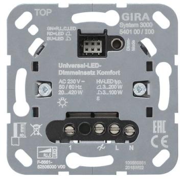 Gira 540100 System 3000 Universal-LED-Dimmeinsatz Komfort