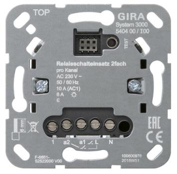 Gira 540400 System 3000 Relaisschalteinsatz 2-fach