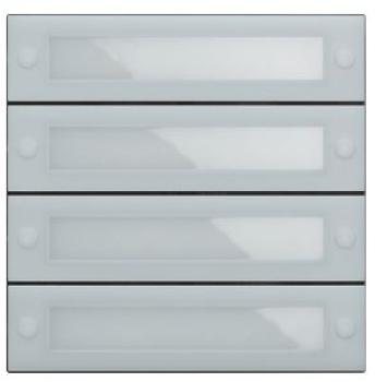 Gira 5539000 System 106 Ruftastenmodul 106 4-fach mit Inbetriebnahme-Tasten