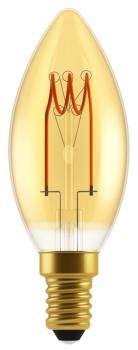 1 STÜCK (VPE) SHADA LED Kerze E14 136lm 2.5W, extra-warmweiss 1800K, C35 gold, dimmbar, EEC: A (0600478_01)
