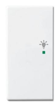 Busch-Jaeger 6231-21-84 Busch-free@home Wippe future® linear 2-fach links, mit Symbol "Licht" studioweiß