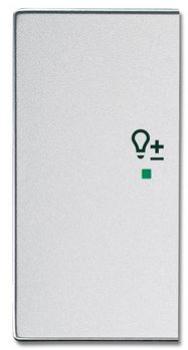 Busch-Jaeger 6234-21-83 Busch-free@home Wippe future® linear 2-fach links, mit Symbol "Dimmer" alusilber