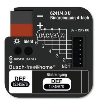 Busch-Jäger 6241/4.0 U Busch-free@home Binäreingang 4-fach UP für Busch-free@home