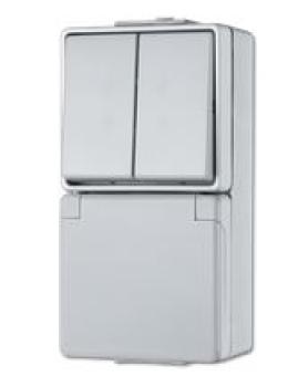 Jung 675W SCHUKO Steckdose 16 A 250 V mit Serienschalter 10 AX 250 V WG600