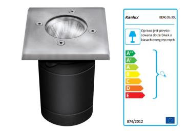 Kanlux Bodeneinbauleuchte BERG DL-35L, Farbe Edelstahl, für 1x GU10, IP67, ohne Leuchtmittel (07171)