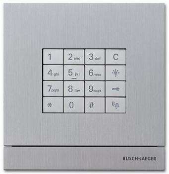 Busch-Jaeger 83100/71-660 Türkommunikation Außenstation mit Tastatur-Modul Frontplatte Edelstahl Oberfläche gebürstet edelstahl