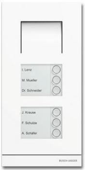 Busch-Jäger 83102/6-664 Türkommunikation Außenstation Audio 6-fach studioweiß matt