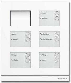 Busch-Jäger 83105/10-664 Türkommunikation Außenstation Audio 10-fach studioweiß matt
