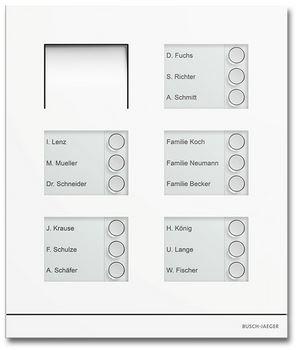 Busch-Jäger 83105/15-664 Türkommunikation Außenstation Audio 15-fach studioweiß matt