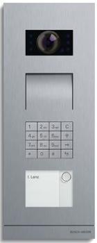 Busch-Jäger 83122/71/1-660 Türkommunikation Außenstation Video 1-fach mit Tastatur-Modul Frontplatte Edelstahl Oberfläche gebürstet edelstahl