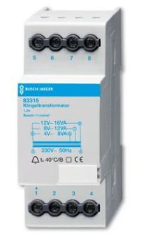 Busch-Jaeger 83315 Türkommunikation Klingeltransformator, 12V AC 1,3 A