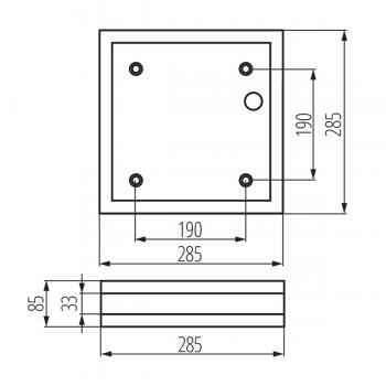 Kanlux Plafondbeleuchtung Deckenleuchte hermetisch JURBA DL-218L 2x max 18W, ohne Leuchtmittel (08981)