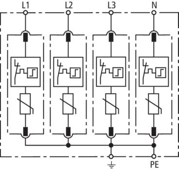 DEHN Überspannungsableiter 952400 DEHNguard M TNS 275, Typ. 2, 4-polig für TN-S