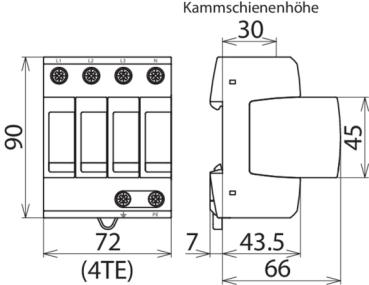 DEHN Überspannungsableiter 952400 DEHNguard M TNS 275, Typ. 2, 4-polig für TN-S