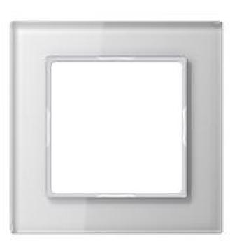 Jung AC581GLWW Rahmen 1-fach, A-Creation-Glas alpinweiss ***RESTPOSTEN***