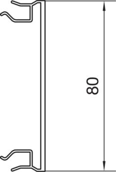 Hager BR08029016 Brüstungskanal-Oberteil zu BR mit Oberteilbreite 80mm 2 Meter Deckel aus PVC in verkehrsweiß