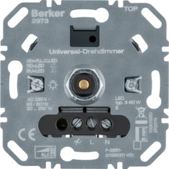 Berker 2973 Universal-Drehdimmer R, L, C, LED, Lichtsteuerung