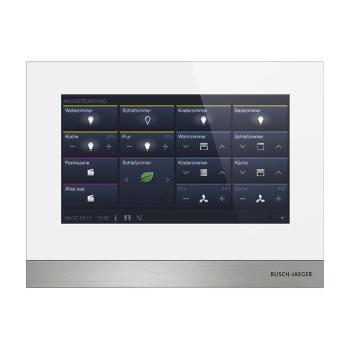 Busch-Jaeger Busch Welcome IP, Bedienpanel IP touch 7 Zoll, LAN/WLAN mit Raumtemperaturregler, Farbe: weiss (H8236-4W-03)