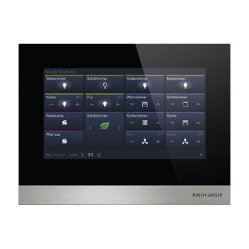 Busch-Jaeger Busch Welcome IP, Bedienpanel IP touch 7 Zoll, LAN/LAN mit Raumtemperaturregler, Farbe: schwarz (H8236-5B-03)