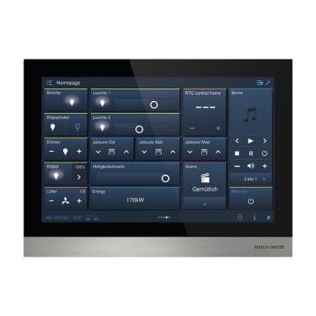 Busch-Jaeger Busch Welcome IP, Bedienpanel IP touch 10 Zoll, LAN/WLAN mit Raumtemperaturregler, Farbe: schwarz (H8237-4B-03)