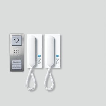 Siedle Türsprechanlagen-Set Audio Compact in 1+n-Tec CA 812-2 E/W edelstahl gebürstet/weiss 2WE