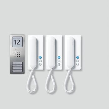 Siedle Türsprechanlagen-Set Audio Compact in 1+n-Tec CA 812-3 E/W edelstahl gebürstet/weiss 3WE