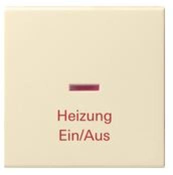 Gira 067801 System 55 Kontrollwippe mit Aufdruck Heizung Ein/Aus Cremeweiß glänzend ***RESTPOSTEN***