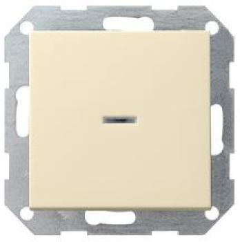 Gira 013601 System 55 Tast-Kontrollschalter mit Wippe Universal-Aus/Wechselschalter Cremeweiß glänzend ***RESTPOSTEN***