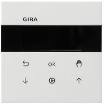 Gira 5366112 System 3000 Jalousieuhr Display Flächenschalter Reinweiß glänzend