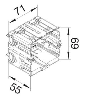 Hager GLS5500 Geräteeinbaudose 1-fach Energie für BR C-Profil für Schalterprogramme