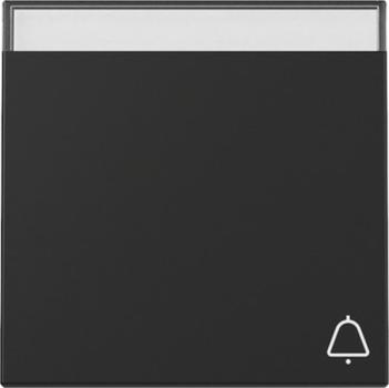 Gira 3673005 System 55 Wippe mit Symbol und Beschriftungsfeld Klingel Schwarz matt