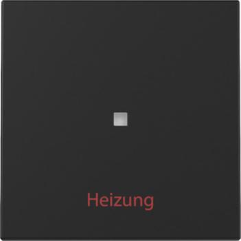 Gira 3678005 System 55 Kontrollwippe und Aufdruck Heizung Ein Aus Schwarz matt