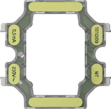 Gira 315000 + 3791010 - Wipptaster, Schließer 1-polig, mit N-Klemme + Glimmlampenelement 0,5mA weiss