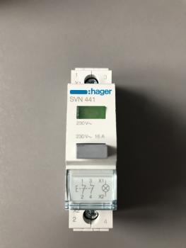 Hager SVN441 Taster 16A 2 Öffner 230V AC mit Leuchtmelder grün 1PLE