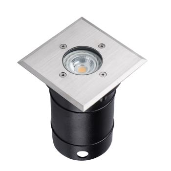 Kanlux Bodeneinbauleuchte BERG DL-10L, Farbe Edelstahl, für 1x GU10, IP67, ohne Leuchtmittel (07173)