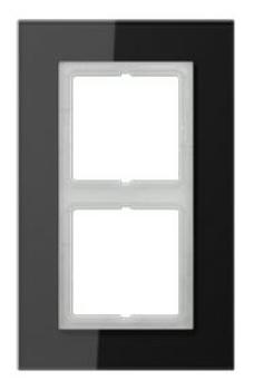 Jung LSP982GLSW Rahmen 2-fach Glas schwarz LS plus ***RESTPOSTEN***
