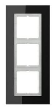 Jung LSP983GLSW Rahmen 3-fach Glas schwarz LS plus