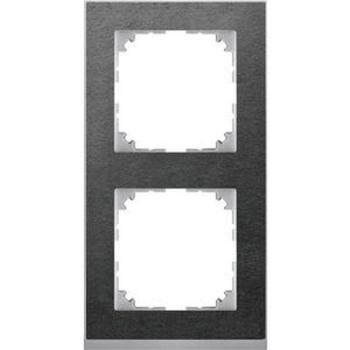 Merten MEG4020-3669 Rahmen Decor 2-fach System M Schiefer/aluminium ***RESTPOSTEN***