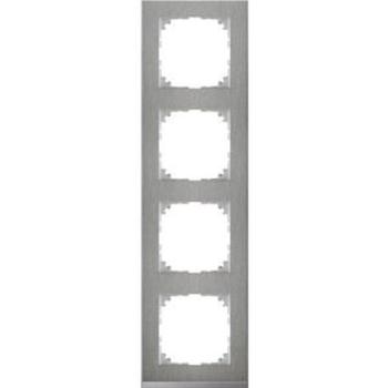 Merten MEG4040-3646 Rahmen Decor 4-fach System M Edelstahl/aluminium