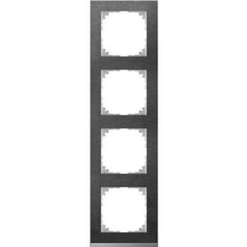 Merten MEG4040-3669 Rahmen Decor 4-fach System M Schiefer/aluminium ***RESTPOSTEN***